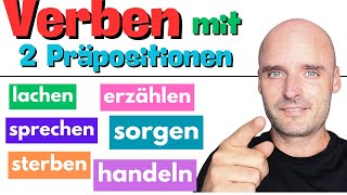 Kennst du diese Verben mit zwei Präpositionen  Deutsch lernen leicht gemacht [upl. by Standish]