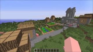 Minecraft  Tuto  Comment spawner près dun village PNJ [upl. by Aelaza]