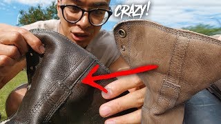 HOW TO RESTORE LEATHER BOOTS WITH MINK OIL [upl. by Broddy]