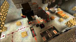 Minecraft Stadttor mit 4x6 Piston gate Mittelalter bekennt Redstone [upl. by Surdna]