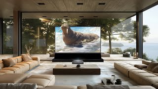 👀 See Every Detail with S PRO Motorized Projector Screen homecinema projectionscreen movienight [upl. by Ahsatel]