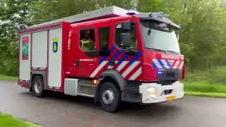 Vrijwillige Brandweer Franeker TS 024831 met spoed naar gaslek in Franeker [upl. by Annaynek]