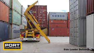 Side Loader Truck Delivery  Port Shipping Containers [upl. by Yaniv]