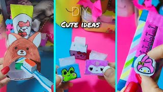 Cute DIY ideas paper craft diyyoutubevideopapercraftshomemadecraftcutediynewviralvideo [upl. by Yelwar]