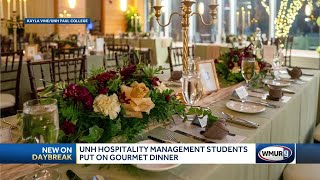 UNH hospitality management students put on gourmet dinner [upl. by Anawak]