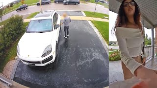 Ontario woman seen in viral video of Porsche theft now facing more charges [upl. by Ahsykal]