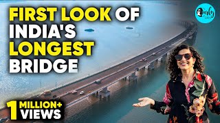 Exclusive Drive On Indias Longest Sea Bridge  Mumbai Trans Harbour Link  Curly Tales [upl. by Yarled]