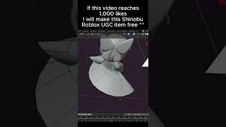 Shinobu Roblox UGC item 3d robloxugcfree blender roblox [upl. by Ddahc]