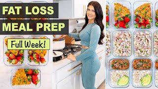 MEAL PREP FOR THE WEEK  healthy filling recipes  grocery list [upl. by Essilrahc]