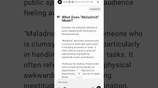 What Does quotMaladroitquot Mean [upl. by Rodoeht]