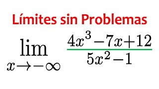 😱LÍMITES AL INFINITO NEGATIVO paso a paso [upl. by Aiuoqes]