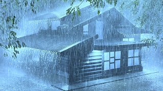 Rushing Rain Fierce Thunder on Worn Silver Tin Roof at Night Help Sleep Extremely Well in 3 Minutes [upl. by Salena]