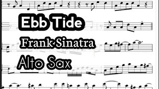 Ebb Tide Alto Sax Sheet Music Backing Track Play Along Partitura [upl. by Cadel]