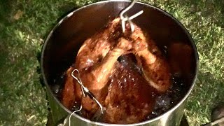 Fried Turkey w the ChefAlarm [upl. by Burrus]