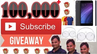 100000 subscribers  biggest Giveaway  Thanks for love and Support [upl. by Kcolttam381]