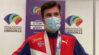 quotJake Wightman is a great guyquot  Jakob Ingebrigtsen on finishing second in the world 1500m final [upl. by Amikat]