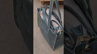 Portland Leather Unboxing  Large Lola Zipper Crossbody Tote in Aqua Leather [upl. by Annaik]