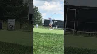 Boston Bruins defenseman Charlie McAvoy drives the ball during LPGA ProAM [upl. by Wyne876]