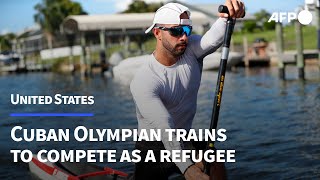 Cuban Olympic champ trains to compete in Paris as a refugee  AFP [upl. by Laughton622]