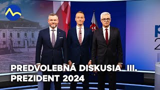 Prezident 2024 Predvolebná diskusia III  Pellegrini vs Korčok [upl. by Iadrahc459]