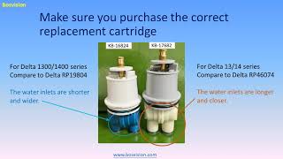 Bosvision Tub and Shower Cartridge Replacement for Delta 1314 series or Delta 13001400 Valve [upl. by Harbird]