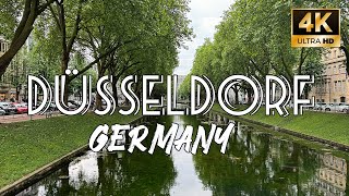 Düsseldorf Germany an evening Summer Walk in the downtown area and Little Tokyo in 4K [upl. by Elnukeda178]