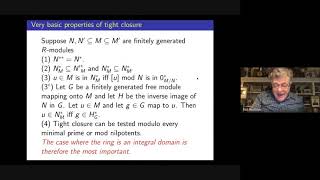 Tight closure lim CohenMacaulay sequences content of local cohomology  Part I [upl. by Graff]