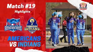 Indians vs Americans  Highlights  Match 19  American Premier League Season 2 [upl. by Bibi]