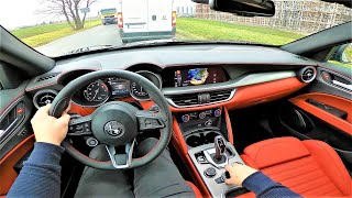 Alfa Romeo Stelvio 20T 280HP Veloce 2021 POV Test Drive amp Acceleration  4K 88 [upl. by Eisaj115]