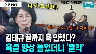 뉴스파다 외전 김태규 욕설 논란에 영상 틀었더니 quotXXquot 선명히 들려 [upl. by Tija]