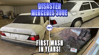 Disaster Barnyard Find  Extremely Dirty Mercedes  First Wash In Years  Car Detailing Restoration [upl. by Lawley]