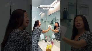 Try disinfectant wipes to clean your mirrors and you will not regret 😜 cleaningblog [upl. by Nirrac]