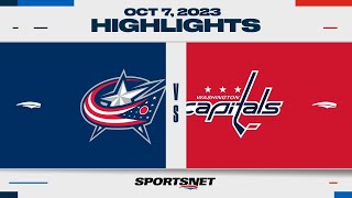 NHL PreSeason Highlights  Blue Jackets vs Capitals  October 7 2023 [upl. by Anitrebla448]