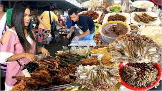 Sihanoukville Phsar Leu Market Tour  Buy Foods and Have Lunch On The Way Home [upl. by Orola198]