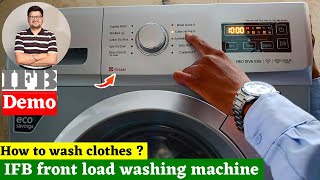 How to use IFB front loading washing machine  ELENA AQUA SX 6kg 1000 RPM LDT  full demo 🌞🌞🌞 [upl. by Adeline]