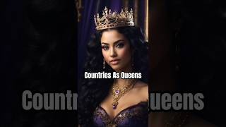 Countries As Queens  Part 2 country queen shorts [upl. by Aleahc]