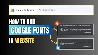 How To Add Google Font In Website  How To Use Google Fonts In HTML amp CSS Guide 2024  webcoding25 [upl. by Norra669]