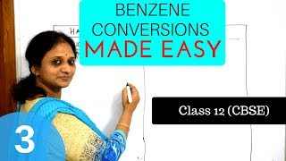 Benzene conversions made easyPart3 cbse grade 12 chemistry [upl. by Dlnaod]