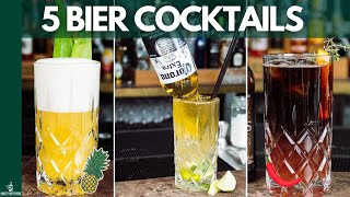 5 BIER Cocktails 🍺 Schnell  Einfach [upl. by Gualterio]