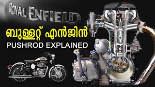 Royal Enfield 350 500cc Pushrod Engine Explained  Pushrod Pros amp Cons  Malayalam [upl. by Natsyrt244]