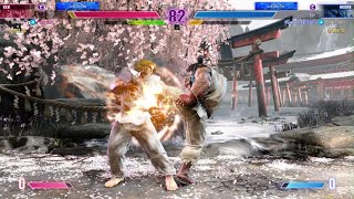 Gold Ken Player Gets Scared vs Gold Akuma  Street Fighter 6 Ranked Online [upl. by Hairim]