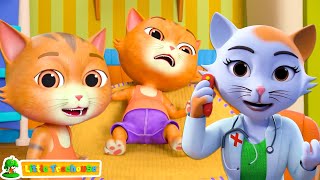 Cinq Petits Chatons Chansons Dapprentissage par Little Treehouse Française [upl. by Wymore]