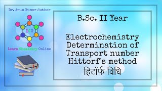 BSc II Year  Electrochemistry  Determination of Transport number  Hittorfs method  हिटॉर्फ [upl. by Lesh49]