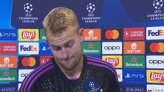 Matthijs de Ligt Post Match Interview Real Madrid vs Bayern Munich 21 [upl. by Inirt]