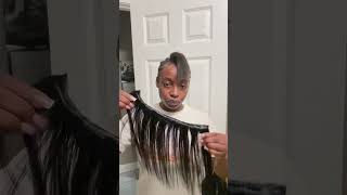 Quick Weave Bob  Blunt Cut Tutorial  Short Hair [upl. by Durrell]