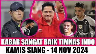 YES ALHAMDULILLAH MANTAAB BETUL INI 9 BERITA TIMNAS HARI INI🥉14112024 👉🏿 Kabar Timnas Indonesia🌍 [upl. by Caneghem881]