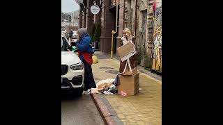 Business ladys gift changes a homeless mans life shorts [upl. by Peppi]