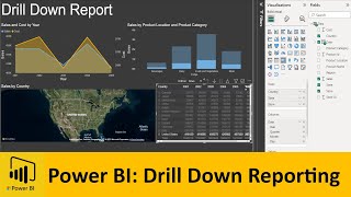 Power BI Drill Down Report by Date by Product by Store Location Tutorial [upl. by Gillead871]