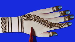 Very easy back hand mehndi design  mehndi design simple  mehandi ka design  mehndi design [upl. by Aiel607]