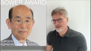 Bower Award Ceremony 2021 Jürgen Schmidhuber lauds Kunihiko Fukushima [upl. by Nallid897]